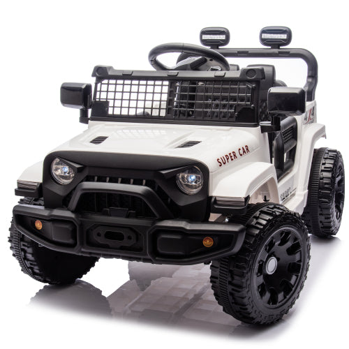 Arnahaishe 24V Electric Jeep Kids Ride On Car w/Parents Remote Control, 4-Wheel Suspension, 2WD, Power Display, Bluetooth MP3, LED Headlights for Ages 2-5