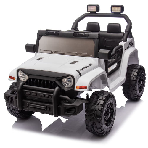 Arnahaishe 12V Electric Jeep Ride On Car with Parent Remote Control, Dual Drive, Bluetooth and MP3, Riding Toy Gift for Kids Aged 2-4