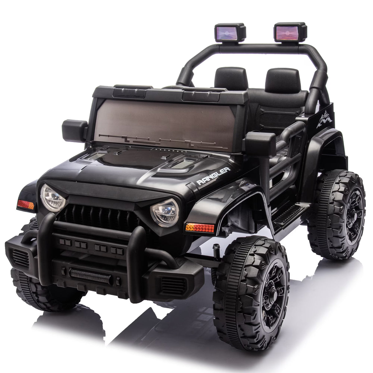 Arnahaishe 12V Electric Jeep Ride On Car with Parent Remote Control, Dual Drive, Bluetooth and MP3, Riding Toy Gift for Kids Aged 2-4