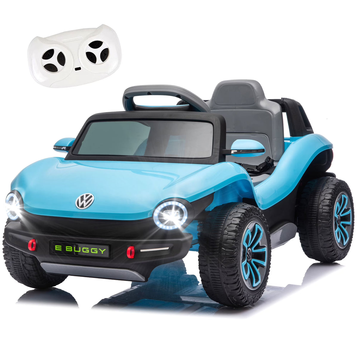 Arnahaishe 12V Electric Ride On Car Toy with Parents Remote Control, LED Headlights and Bluetooth Gift for Kids Aged 3-5