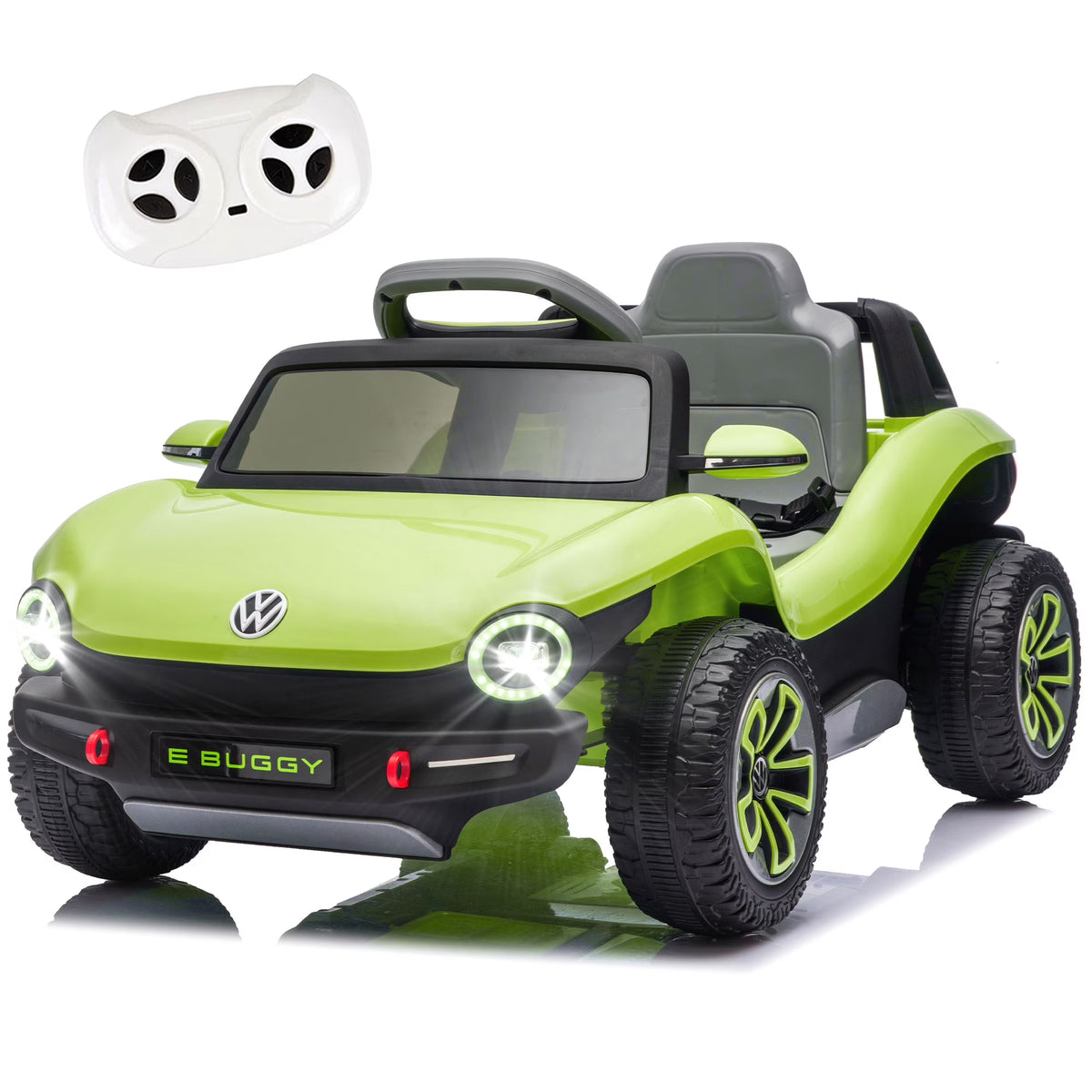 Arnahaishe 12V Electric Ride On Car Toy with Parents Remote Control, LED Headlights and Bluetooth Gift for Kids Aged 3-5