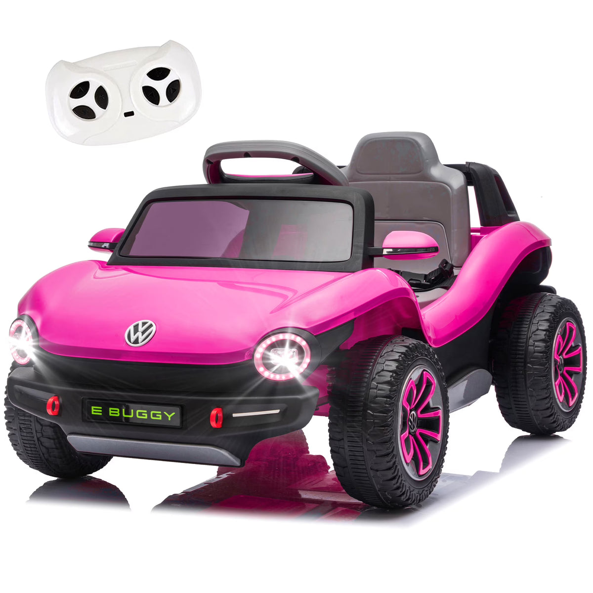 Arnahaishe 12V Electric Ride On Car Toy with Parents Remote Control, LED Headlights and Bluetooth Gift for Kids Aged 3-5