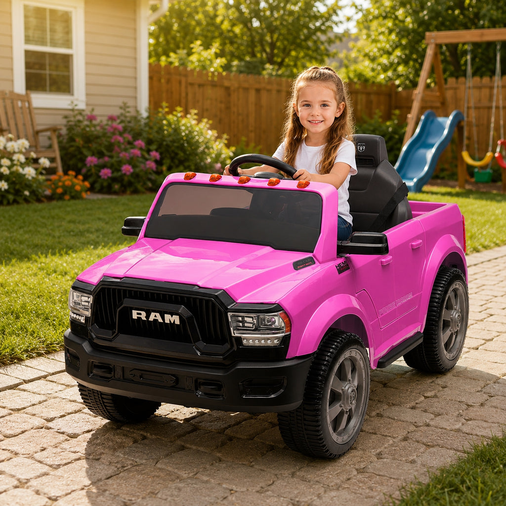 Arnahaishe 12V Electric Ride On Car Toys with Parents Control, 3-speed Adjustment,Bluetooth and Music, Gift Pickup For Kids Aged 3-5