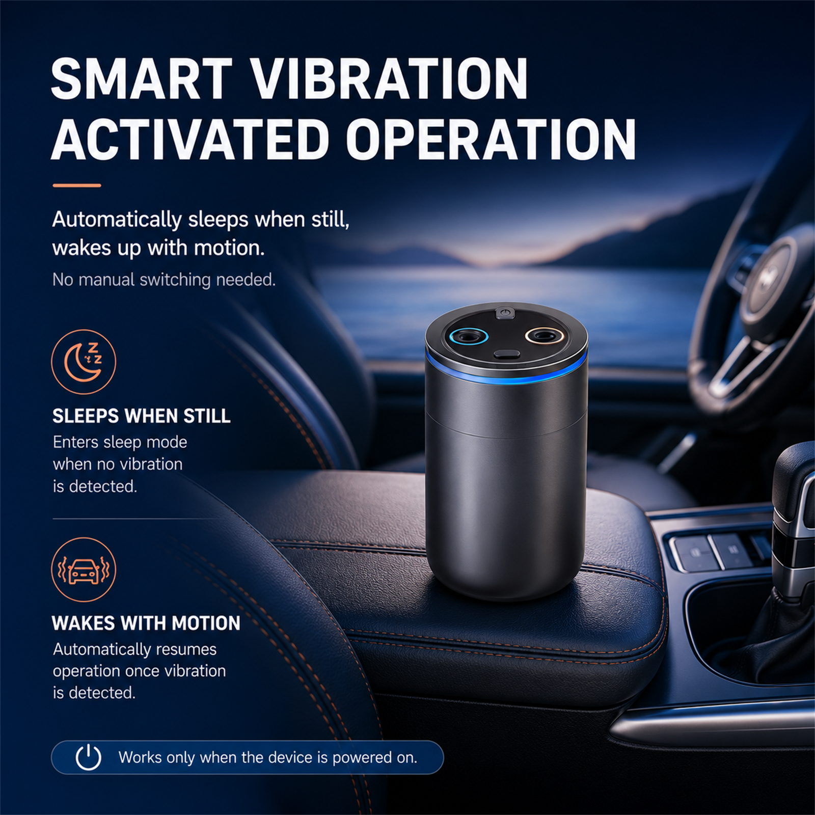 Arnahaishe Smart Home Car Air Freshener Diffuser with Dual Fragrance and Starry Ceiling Projection
