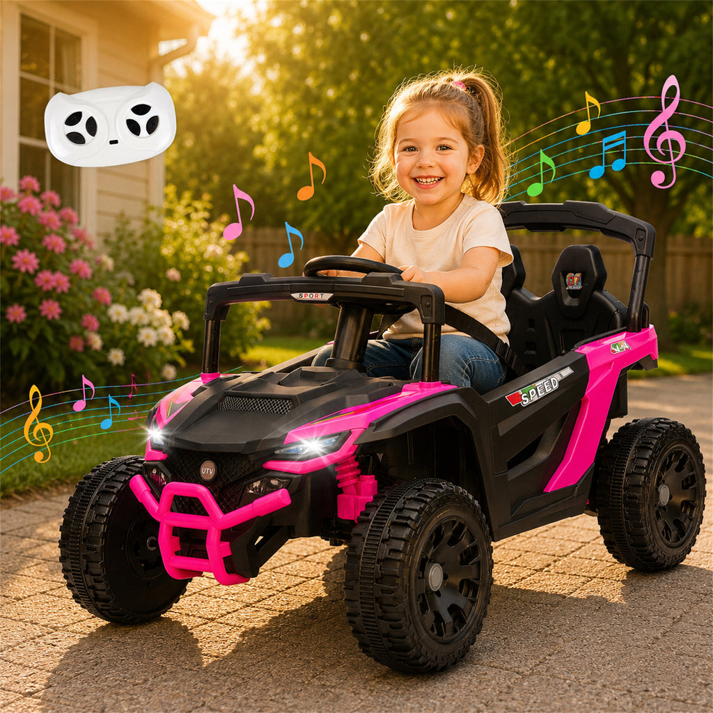 Arnahaishe 24V Electric Ride On Car Toy with Parents Control, Bluetooth and MP3, Gift For Aged 3-5