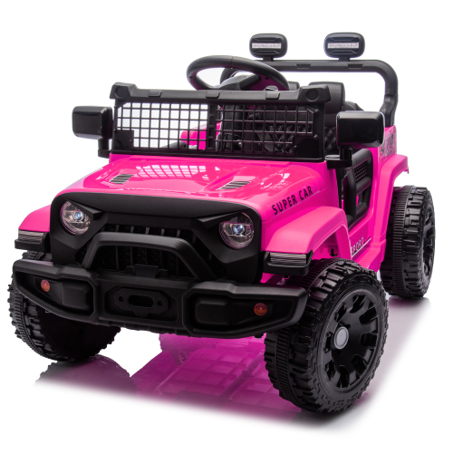 Arnahaishe 24V Electric Jeep Kids Ride On Car w/Parents Remote Control, 4-Wheel Suspension, 2WD, Power Display, Bluetooth MP3, LED Headlights for Ages 2-5