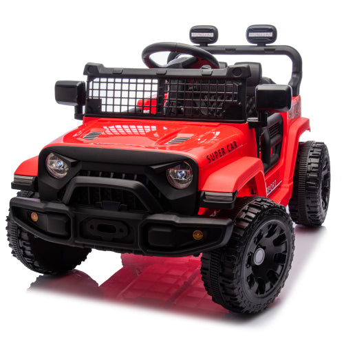 Arnahaishe 24V Electric Jeep Kids Ride On Car w/Parents Remote Control, 4-Wheel Suspension, 2WD, Power Display, Bluetooth MP3, LED Headlights for Ages 2-5